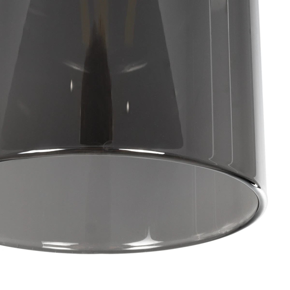 GLOBOSTAR® TUBE 206-0030 Μοντέρνο Κρεμαστό Φωτιστικό Οροφής με Ντουί 1 x E27 AC 220-240V IP20 - Μαύρο Φιμέ - Μ10 x Π10 x Υ24cm - Image 7