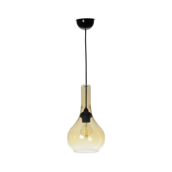 GLOBOSTAR® ΤΟΝΕ 206-0035 Μοντέρνο Κρεμαστό Φωτιστικό Οροφής με Ντουί 1 x E27 AC 220-240V IP20 - Mελί - Μ20 x Π20 x Υ36cm - Image 3