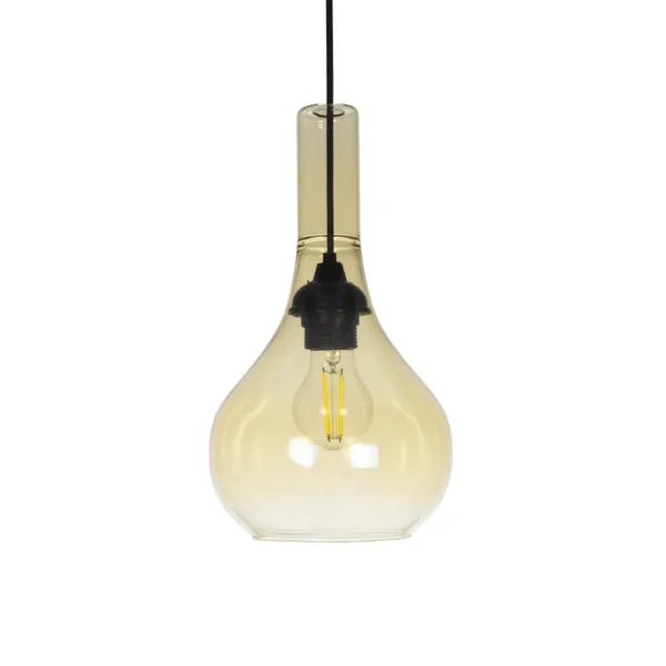 GLOBOSTAR® ΤΟΝΕ 206-0035 Μοντέρνο Κρεμαστό Φωτιστικό Οροφής με Ντουί 1 x E27 AC 220-240V IP20 - Mελί - Μ20 x Π20 x Υ36cm - Image 4