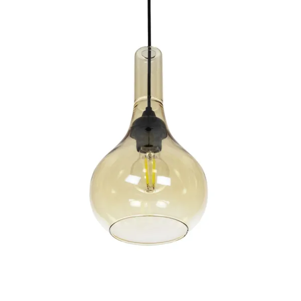 GLOBOSTAR® ΤΟΝΕ 206-0035 Μοντέρνο Κρεμαστό Φωτιστικό Οροφής με Ντουί 1 x E27 AC 220-240V IP20 - Mελί - Μ20 x Π20 x Υ36cm - Image 5