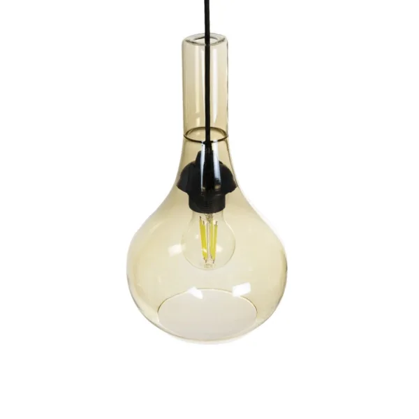 GLOBOSTAR® ΤΟΝΕ 206-0035 Μοντέρνο Κρεμαστό Φωτιστικό Οροφής με Ντουί 1 x E27 AC 220-240V IP20 - Mελί - Μ20 x Π20 x Υ36cm - Image 6