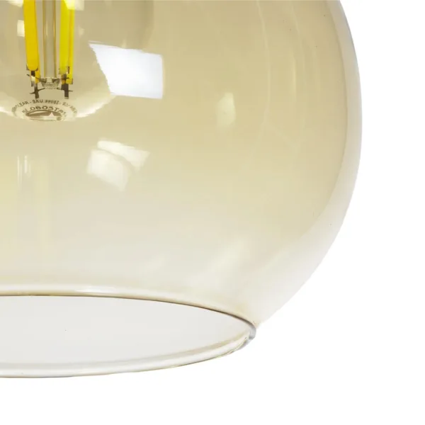 GLOBOSTAR® ΤΟΝΕ 206-0035 Μοντέρνο Κρεμαστό Φωτιστικό Οροφής με Ντουί 1 x E27 AC 220-240V IP20 - Mελί - Μ20 x Π20 x Υ36cm - Image 7