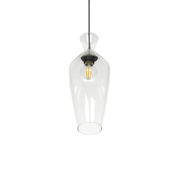 GLOBOSTAR® BOHEMIA 206-0039 Μοντέρνο Κρεμαστό Φωτιστικό Οροφής με Ντουί 1 x E27 AC 220-240V IP20 - Διάφανο - Μ15 x Π15 x Υ40cm - Image 5