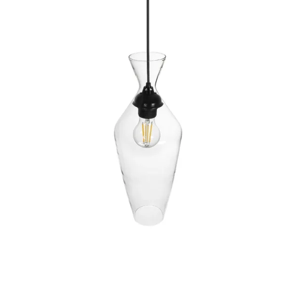 GLOBOSTAR® BOHEMIA 206-0039 Μοντέρνο Κρεμαστό Φωτιστικό Οροφής με Ντουί 1 x E27 AC 220-240V IP20 - Διάφανο - Μ15 x Π15 x Υ40cm - Image 6