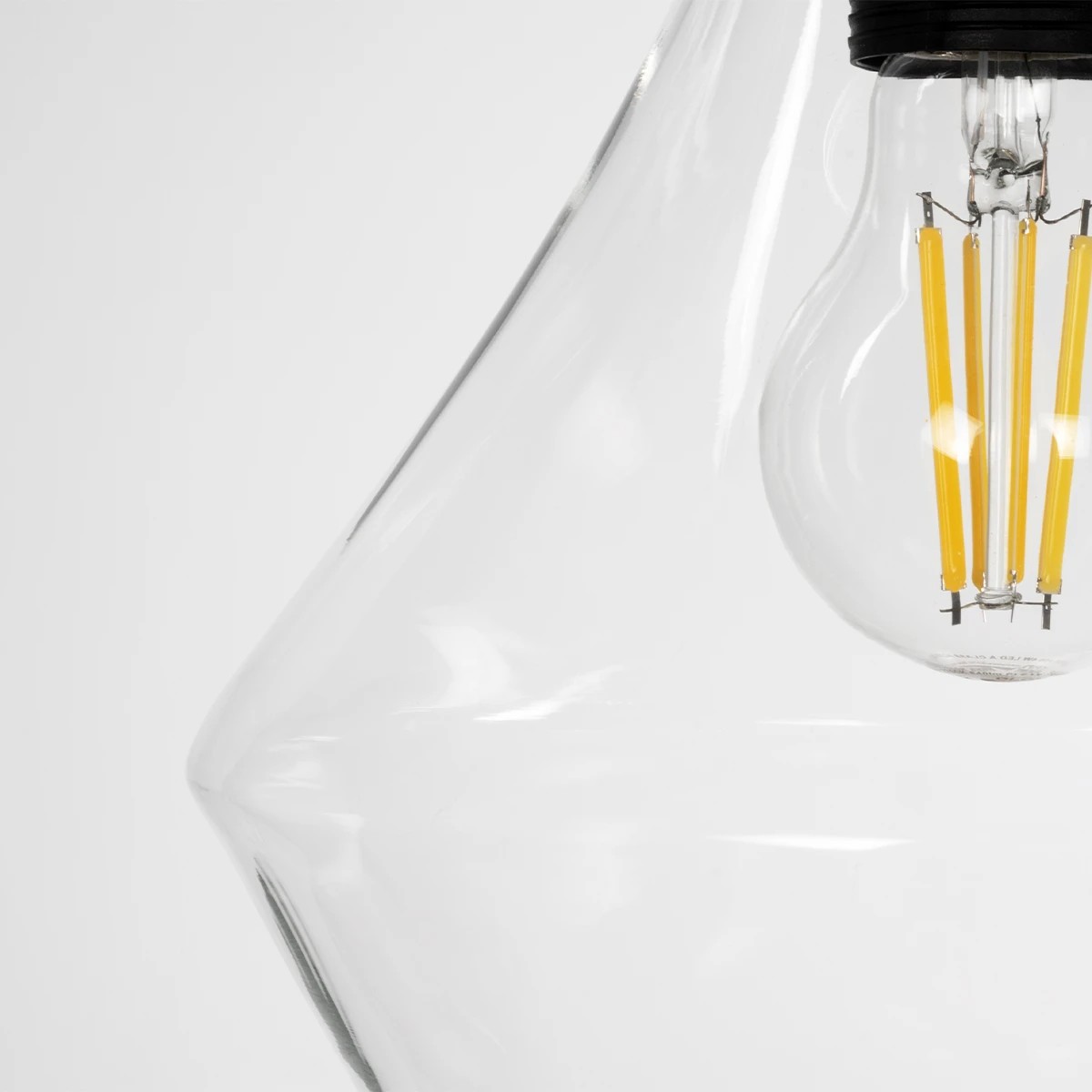 GLOBOSTAR® TORU 206-0042 Μοντέρνο Κρεμαστό Φωτιστικό Οροφής με Ντουί 1 x E27 AC 220-240V IP20 - Διάφανο - Μ20 x Π20 x Υ31cm - Image 8