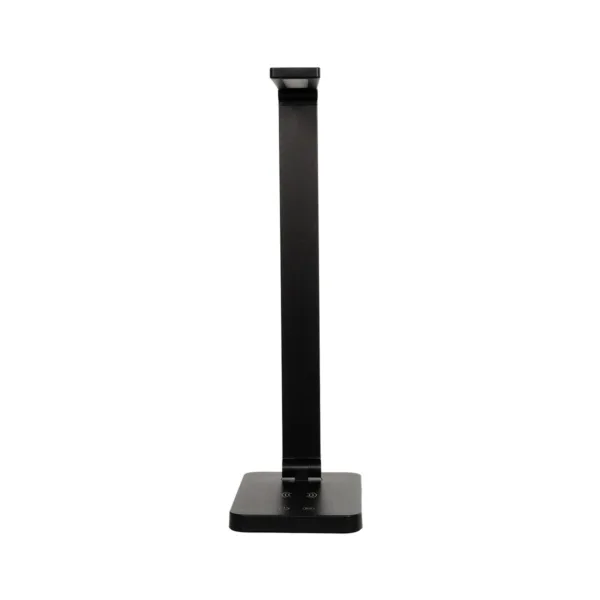 GLOBOSTAR® TEBLA 60482 Μοντέρνο Επιτραπέζιο Φωτιστικό Γραφείου με Ασύρματη Φόρτιση 5W 1A LED 5W 500lm 120° AC 220-240V IP20 Ρυθμιζόμενο Λευκό CCT με Αφή 2700K/4500K/6000K Dimmable - Bridgelux SMD Chip - Μαύρο - Μ11 x Π31 x Υ52cm - 2 Χρόνια Εγγύηση - Image 2