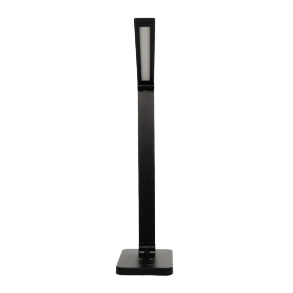 GLOBOSTAR® TEBLA 60482 Μοντέρνο Επιτραπέζιο Φωτιστικό Γραφείου με Ασύρματη Φόρτιση 5W 1A LED 5W 500lm 120° AC 220-240V IP20 Ρυθμιζόμενο Λευκό CCT με Αφή 2700K/4500K/6000K Dimmable - Bridgelux SMD Chip - Μαύρο - Μ11 x Π31 x Υ52cm - 2 Χρόνια Εγγύηση - Image 3