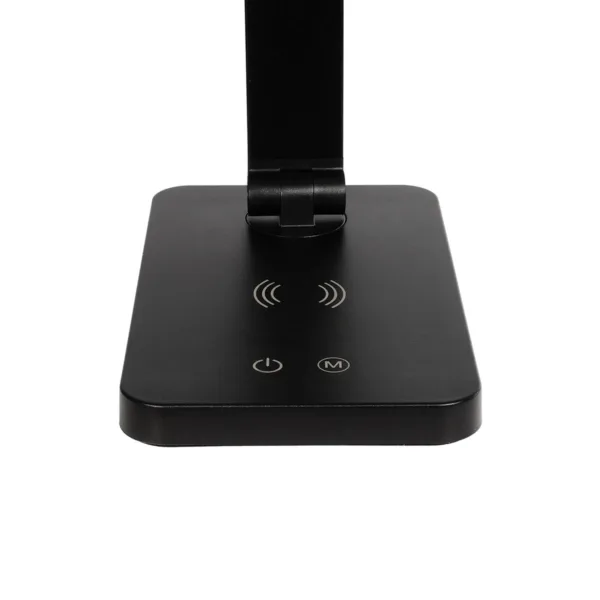 GLOBOSTAR® TEBLA 60482 Μοντέρνο Επιτραπέζιο Φωτιστικό Γραφείου με Ασύρματη Φόρτιση 5W 1A LED 5W 500lm 120° AC 220-240V IP20 Ρυθμιζόμενο Λευκό CCT με Αφή 2700K/4500K/6000K Dimmable - Bridgelux SMD Chip - Μαύρο - Μ11 x Π31 x Υ52cm - 2 Χρόνια Εγγύηση - Image 6