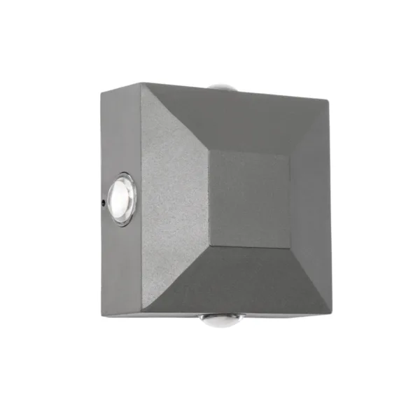 kelvo® ARKOS KLV-101-0111 Μοντέρνο Φωτιστικό Τοίχου - Απλίκα LED 8W 840lm 15° AC 220-240V Αδιάβροχο IP65 Θερμό Λευκό 2700K - Lumileds COB Chip & TÜV SÜD Driver - Γκρι Ανθρακί Ματ - Μ14 x Π5.5 x Υ14cm - 5 Χρόνια Εγγύηση - Image 2