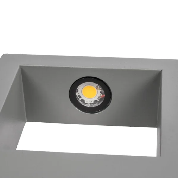 kelvo® AURA KLV-101-0117 Μοντέρνο Φωτιστικό Τοίχου - Απλίκα LED 7W 875lm 45° AC 220-240V Αδιάβροχο IP65 Θερμό Λευκό 2700K - Bridgelux COB Chip & TÜV SÜD Driver - Γκρι Ανθρακί Ματ - Μ15 x Π12.5 x Υ4.5cm - 5 Χρόνια Εγγύηση - Image 8