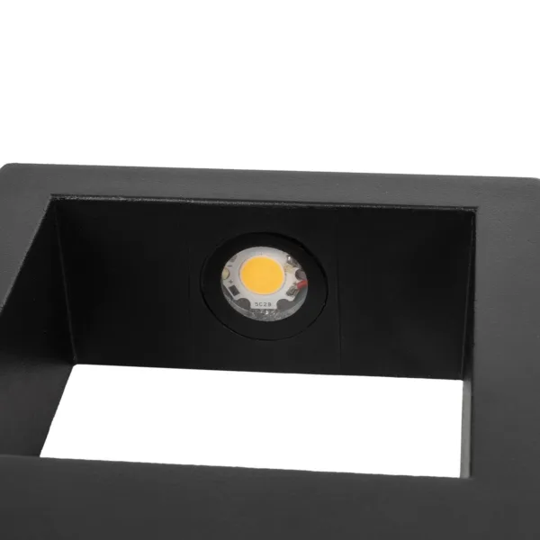 kelvo® AURA KLV-101-0116 Μοντέρνο Φωτιστικό Τοίχου - Απλίκα LED 7W 875lm 45° AC 220-240V Αδιάβροχο IP65 Θερμό Λευκό 2700K - Bridgelux COB Chip & TÜV SÜD Driver - Μαύρο Ματ - Μ15 x Π12.5 x Υ4.5cm - 5 Χρόνια Εγγύηση - Image 8