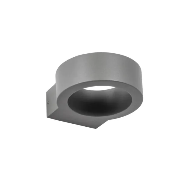 kelvo® AURA KLV-101-0114 Μοντέρνο Φωτιστικό Τοίχου - Απλίκα LED 7W 875lm 45° AC 220-240V Αδιάβροχο IP65 Θερμό Λευκό 2700K - Bridgelux COB Chip & TÜV SÜD Driver - Γκρι Ανθρακί Ματ - Μ15 x Π13 x Υ4.5cm - 5 Χρόνια Εγγύηση - Image 2
