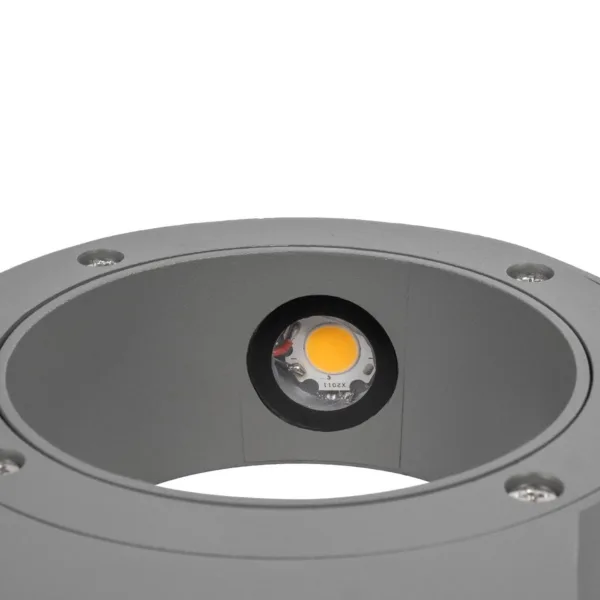 kelvo® AURA KLV-101-0114 Μοντέρνο Φωτιστικό Τοίχου - Απλίκα LED 7W 875lm 45° AC 220-240V Αδιάβροχο IP65 Θερμό Λευκό 2700K - Bridgelux COB Chip & TÜV SÜD Driver - Γκρι Ανθρακί Ματ - Μ15 x Π13 x Υ4.5cm - 5 Χρόνια Εγγύηση - Image 7