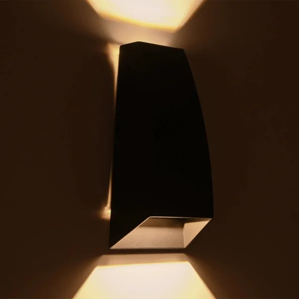kelvo® FLUX KLV-101-0119 Μοντέρνο Φωτιστικό Τοίχου - Απλίκα LED 6W 750lm 30° AC 220-240V Αδιάβροχο IP65 Θερμό Λευκό 2700K - Bridgelux COB Chip & TÜV SÜD Driver - Μαύρο Ματ - Μ5 x Π8.5 x Υ17cm - 5 Χρόνια Εγγύηση - Image 11