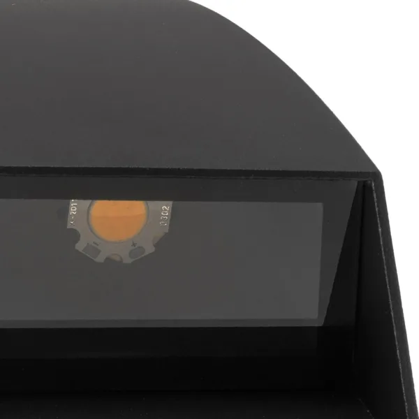 kelvo® FLUX KLV-101-0119 Μοντέρνο Φωτιστικό Τοίχου - Απλίκα LED 6W 750lm 30° AC 220-240V Αδιάβροχο IP65 Θερμό Λευκό 2700K - Bridgelux COB Chip & TÜV SÜD Driver - Μαύρο Ματ - Μ5 x Π8.5 x Υ17cm - 5 Χρόνια Εγγύηση - Image 8