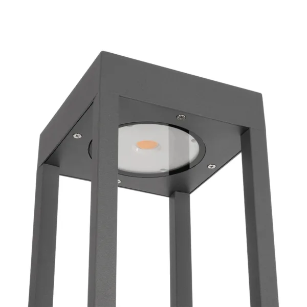 kelvo® GREMO KLV-101-0124 Μοντέρνο Φωτιστικό Κολωνάκι Κήπου LED 7W 735lm 45° AC 220-240V Αδιάβροχο IP65 Θερμό Λευκό 2700K - Bridgelux COB Chip & TÜV SÜD Driver - Γκρι Ανθρακί Ματ - Μ15 x Π15 x Υ80.5cm - 5 Χρόνια Εγγύηση - Image 6