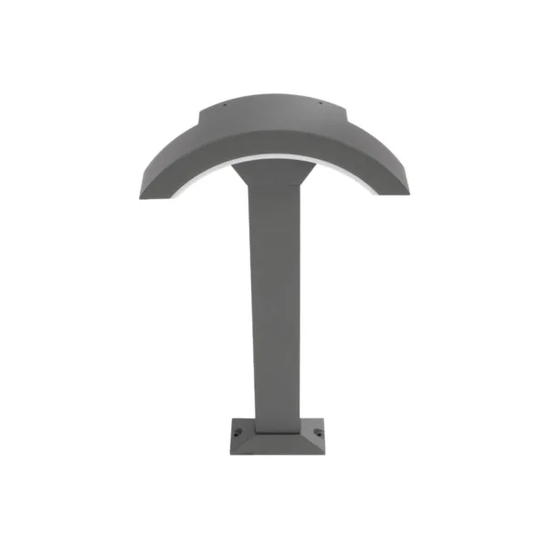 kelvo® GREMO KLV-101-0125 Μοντέρνο Φωτιστικό Κολωνάκι Κήπου LED 10W 1050lm 45° AC 220-240V Αδιάβροχο IP65 Θερμό Λευκό 2700K - Lumileds SMD Chip & TÜV SÜD Driver - Γκρι Ανθρακί Ματ - Μ29.5 x Π11.5 x Υ50cm - 5 Χρόνια Εγγύηση - Image 4