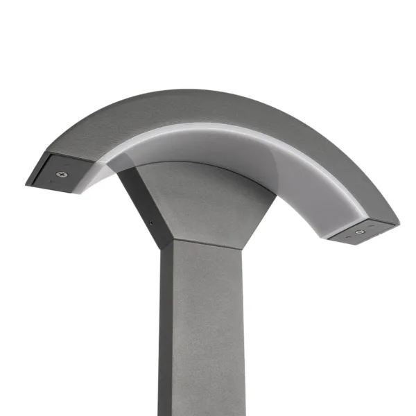 kelvo® GREMO KLV-101-0125 Μοντέρνο Φωτιστικό Κολωνάκι Κήπου LED 10W 1050lm 45° AC 220-240V Αδιάβροχο IP65 Θερμό Λευκό 2700K - Lumileds SMD Chip & TÜV SÜD Driver - Γκρι Ανθρακί Ματ - Μ29.5 x Π11.5 x Υ50cm - 5 Χρόνια Εγγύηση - Image 6