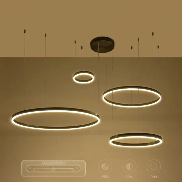 kelvo® VENOM 61191 Μοντέρνο Κρεμαστό Φωτιστικό Οροφής LED 150W 17659lm 120° AC 220-240V IP20 Ρυθμιζόμενο Λευκό CCT με Χειριστήριο από 2700K έως 6000K Dimmable - Lumileds SMD Chip - Μαύρο Ματ - Μ150 x Π90 x Υ60cm - 3 Χρόνια Εγγύηση - Image 11