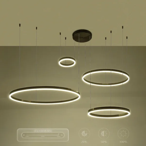 kelvo® VENOM 61191 Μοντέρνο Κρεμαστό Φωτιστικό Οροφής LED 150W 17659lm 120° AC 220-240V IP20 Ρυθμιζόμενο Λευκό CCT με Χειριστήριο από 2700K έως 6000K Dimmable - Lumileds SMD Chip - Μαύρο Ματ - Μ150 x Π90 x Υ60cm - 3 Χρόνια Εγγύηση - Image 12
