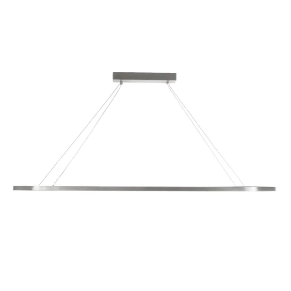 GLOBOSTAR® BOLIVAR 61273 Μοντέρνο Κρεμαστό Φωτιστικό Οροφής LED 54W 6210lm 360° AC 220-240V IP20 Ρυθμιζόμενο Λευκό CCT με Χειριστήριο από 2700K έως 6000K Dimmable - Lumileds SMD Chip - Νίκελ Βούρτσας - Μ120 x Π30 x Υ2cm - 3 Χρόνια Εγγύηση - Image 3