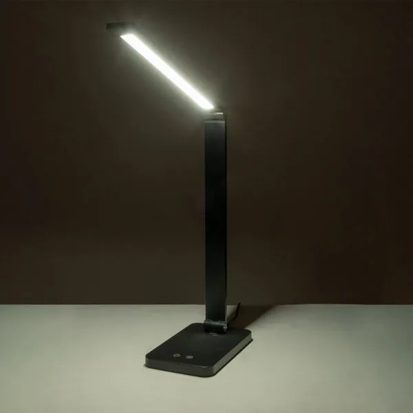 GLOBOSTAR® TEBLA 60481 Μοντέρνο Επιτραπέζιο Φωτιστικό Γραφείου LED 5W 500lm 120° AC 220-240V IP20 Ρυθμιζόμενο Λευκό CCT με Αφή 2700K/4500K/6000K Dimmable - Bridgelux SMD Chip - Μαύρο - Μ11 x Π31 x Υ52cm - 2 Χρόνια Εγγύηση - Image 10