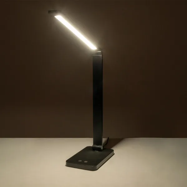 GLOBOSTAR® TEBLA 60481 Μοντέρνο Επιτραπέζιο Φωτιστικό Γραφείου LED 5W 500lm 120° AC 220-240V IP20 Ρυθμιζόμενο Λευκό CCT με Αφή 2700K/4500K/6000K Dimmable - Bridgelux SMD Chip - Μαύρο - Μ11 x Π31 x Υ52cm - 2 Χρόνια Εγγύηση - Image 11