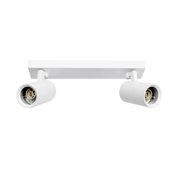 kelvo® SPOTA KLV-101-0137 Μοντέρνο Κινούμενο Φωτιστικό Σποτ Οροφής με Ντουί 2 x GU10 90° AC 220-240V IP20 - Λευκό Ματ - Μ30 x Π6 x Υ14.5cm - Image 4