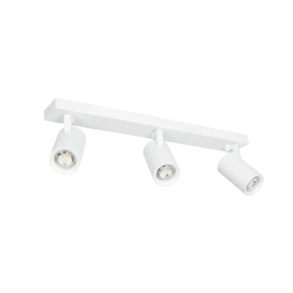 kelvo® SPOTA KLV-101-0139 Μοντέρνο Κινούμενο Φωτιστικό Σποτ Οροφής με Ντουί 3 x GU10 90° AC 220-240V IP20 - Λευκό Ματ - Μ48 x Π6.2 x Υ14cm - Image 2