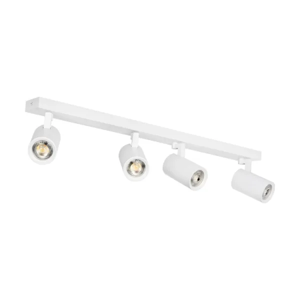 kelvo® SPOTA KLV-101-0141 Μοντέρνο Κινούμενο Φωτιστικό Σποτ Οροφής με Ντουί 4 x GU10 90° AC 220-240V IP20 - Λευκό Ματ - Μ64 x Π6 x Υ14cm - Image 2