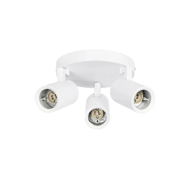 kelvo® SPOTA KLV-101-0145 Μοντέρνο Κινούμενο Φωτιστικό Σποτ Οροφής με Ντουί 3 x GU10 90° AC 220-240V IP20 - Λευκό Ματ - Μ19 x Π19 x Υ14cm - Image 3