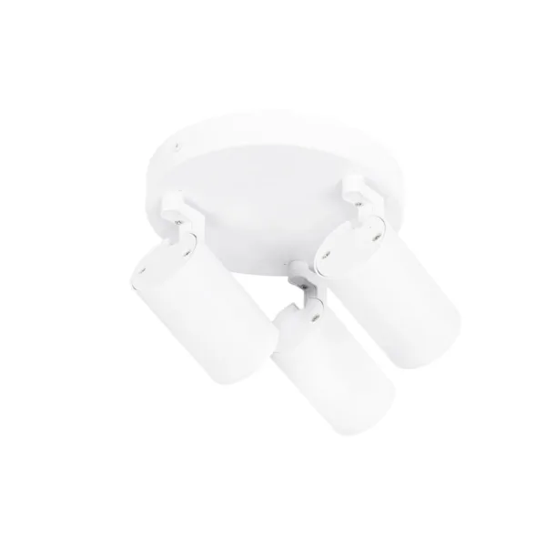 kelvo® SPOTA KLV-101-0145 Μοντέρνο Κινούμενο Φωτιστικό Σποτ Οροφής με Ντουί 3 x GU10 90° AC 220-240V IP20 - Λευκό Ματ - Μ19 x Π19 x Υ14cm - Image 7