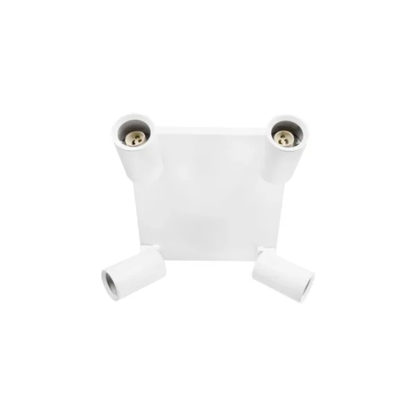 kelvo® SPOTA KLV-101-0147 Μοντέρνο Κινούμενο Φωτιστικό Σποτ Οροφής με Ντουί 4 x GU10 90° AC 220-240V IP20 - Λευκό Ματ - Μ26 x Π26 x Υ14cm - Image 4