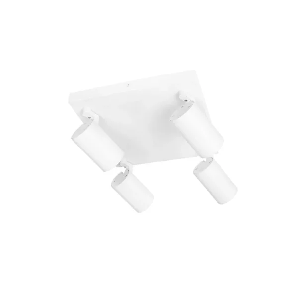 kelvo® SPOTA KLV-101-0147 Μοντέρνο Κινούμενο Φωτιστικό Σποτ Οροφής με Ντουί 4 x GU10 90° AC 220-240V IP20 - Λευκό Ματ - Μ26 x Π26 x Υ14cm - Image 7
