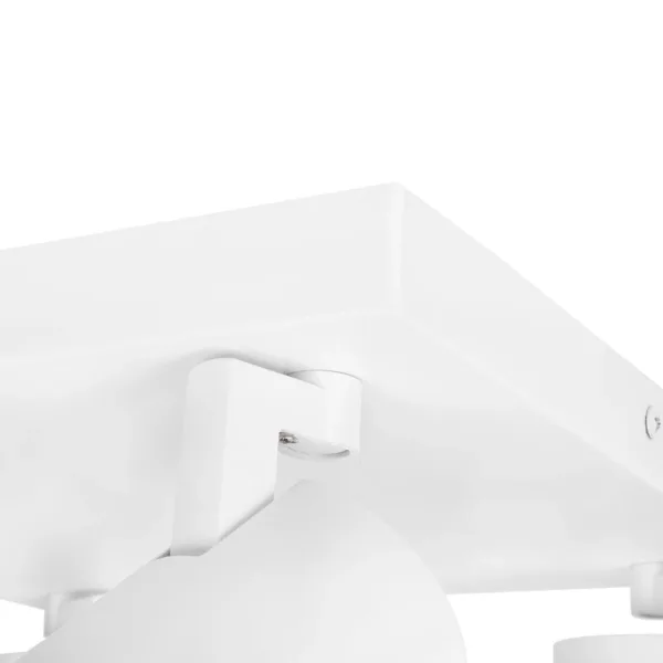 kelvo® SPOTA KLV-101-0147 Μοντέρνο Κινούμενο Φωτιστικό Σποτ Οροφής με Ντουί 4 x GU10 90° AC 220-240V IP20 - Λευκό Ματ - Μ26 x Π26 x Υ14cm - Image 8