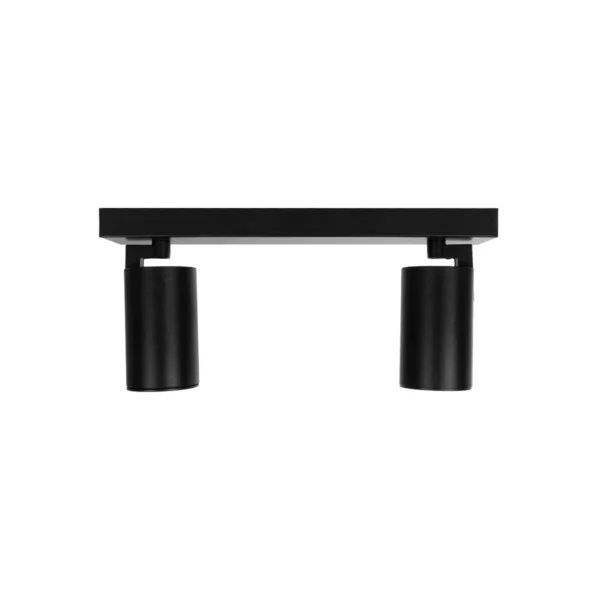 kelvo® SPOTA KLV-101-0136 Μοντέρνο Κινούμενο Φωτιστικό Σποτ Οροφής με Ντουί 2 x GU10 90° AC 220-240V IP20 - Μαύρο Ματ - Μ30 x Π6 x Υ14.5cm - Image 6