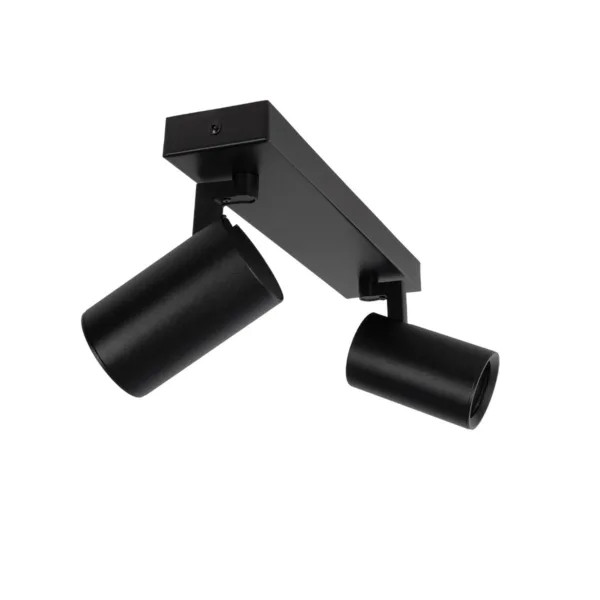 kelvo® SPOTA KLV-101-0136 Μοντέρνο Κινούμενο Φωτιστικό Σποτ Οροφής με Ντουί 2 x GU10 90° AC 220-240V IP20 - Μαύρο Ματ - Μ30 x Π6 x Υ14.5cm - Image 8