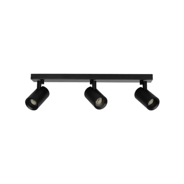 kelvo® SPOTA KLV-101-0138 Μοντέρνο Κινούμενο Φωτιστικό Σποτ Οροφής με Ντουί 3 x GU10 90° AC 220-240V IP20 - Μαύρο Ματ - Μ48 x Π6.2 x Υ14cm - Image 3