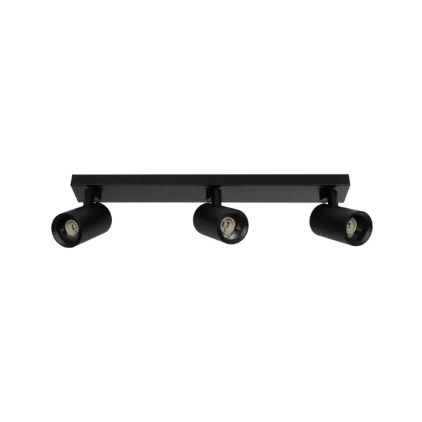 kelvo® SPOTA KLV-101-0138 Μοντέρνο Κινούμενο Φωτιστικό Σποτ Οροφής με Ντουί 3 x GU10 90° AC 220-240V IP20 - Μαύρο Ματ - Μ48 x Π6.2 x Υ14cm - Image 4