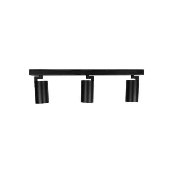 kelvo® SPOTA KLV-101-0138 Μοντέρνο Κινούμενο Φωτιστικό Σποτ Οροφής με Ντουί 3 x GU10 90° AC 220-240V IP20 - Μαύρο Ματ - Μ48 x Π6.2 x Υ14cm - Image 6