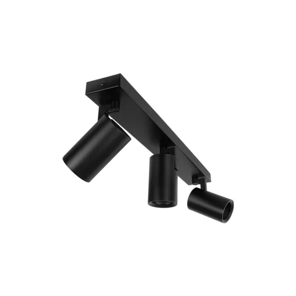kelvo® SPOTA KLV-101-0138 Μοντέρνο Κινούμενο Φωτιστικό Σποτ Οροφής με Ντουί 3 x GU10 90° AC 220-240V IP20 - Μαύρο Ματ - Μ48 x Π6.2 x Υ14cm - Image 7