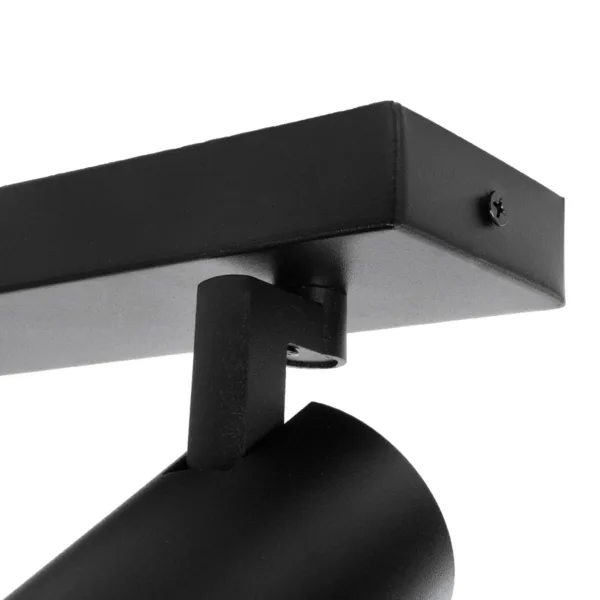 kelvo® SPOTA KLV-101-0140 Μοντέρνο Κινούμενο Φωτιστικό Σποτ Οροφής με Ντουί 4 x GU10 90° AC 220-240V IP20 - Μαύρο Ματ - Μ64 x Π6 x Υ14cm - Image 9