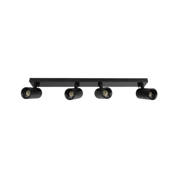 kelvo® SPOTA KLV-101-0140 Μοντέρνο Κινούμενο Φωτιστικό Σποτ Οροφής με Ντουί 4 x GU10 90° AC 220-240V IP20 - Μαύρο Ματ - Μ64 x Π6 x Υ14cm - Image 4