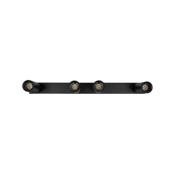 kelvo® SPOTA KLV-101-0140 Μοντέρνο Κινούμενο Φωτιστικό Σποτ Οροφής με Ντουί 4 x GU10 90° AC 220-240V IP20 - Μαύρο Ματ - Μ64 x Π6 x Υ14cm - Image 5