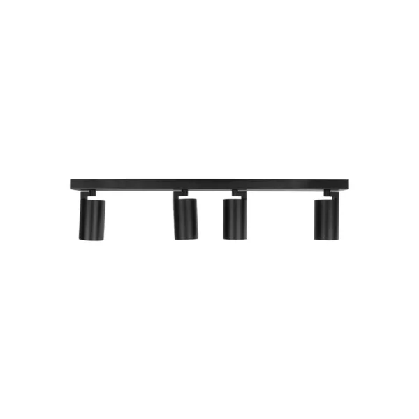 kelvo® SPOTA KLV-101-0140 Μοντέρνο Κινούμενο Φωτιστικό Σποτ Οροφής με Ντουί 4 x GU10 90° AC 220-240V IP20 - Μαύρο Ματ - Μ64 x Π6 x Υ14cm - Image 6