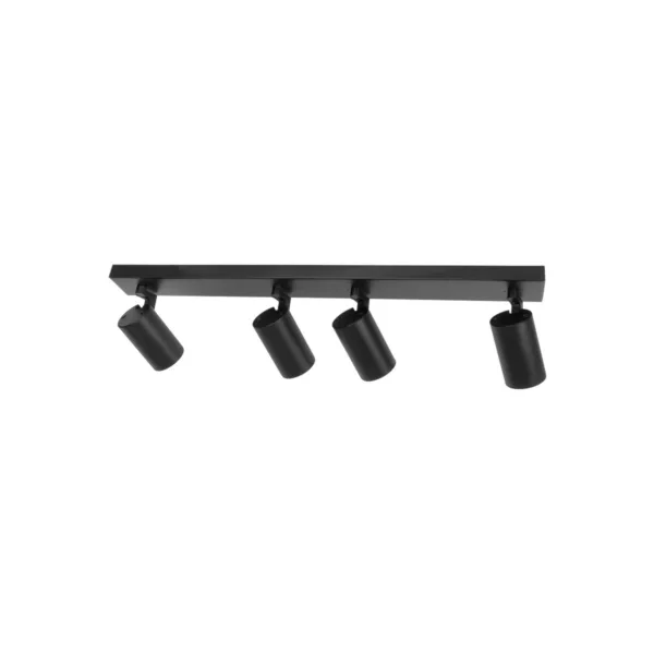 kelvo® SPOTA KLV-101-0140 Μοντέρνο Κινούμενο Φωτιστικό Σποτ Οροφής με Ντουί 4 x GU10 90° AC 220-240V IP20 - Μαύρο Ματ - Μ64 x Π6 x Υ14cm - Image 7