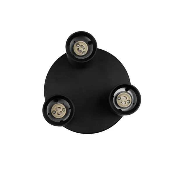 kelvo® SPOTA KLV-101-0144 Μοντέρνο Κινούμενο Φωτιστικό Σποτ Οροφής με Ντουί 3 x GU10 90° AC 220-240V IP20 - Μαύρο Ματ - Μ19 x Π19 x Υ14cm - Image 5