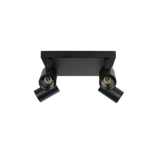 kelvo® SPOTA KLV-101-0146 Μοντέρνο Κινούμενο Φωτιστικό Σποτ Οροφής με Ντουί 4 x GU10 90° AC 220-240V IP20 - Μαύρο Ματ - Μ26 x Π26 x Υ14cm - Image 3