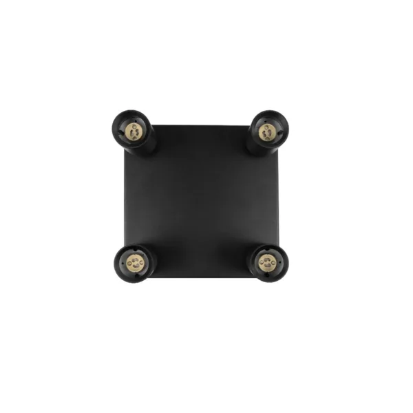 kelvo® SPOTA KLV-101-0146 Μοντέρνο Κινούμενο Φωτιστικό Σποτ Οροφής με Ντουί 4 x GU10 90° AC 220-240V IP20 - Μαύρο Ματ - Μ26 x Π26 x Υ14cm - Image 5