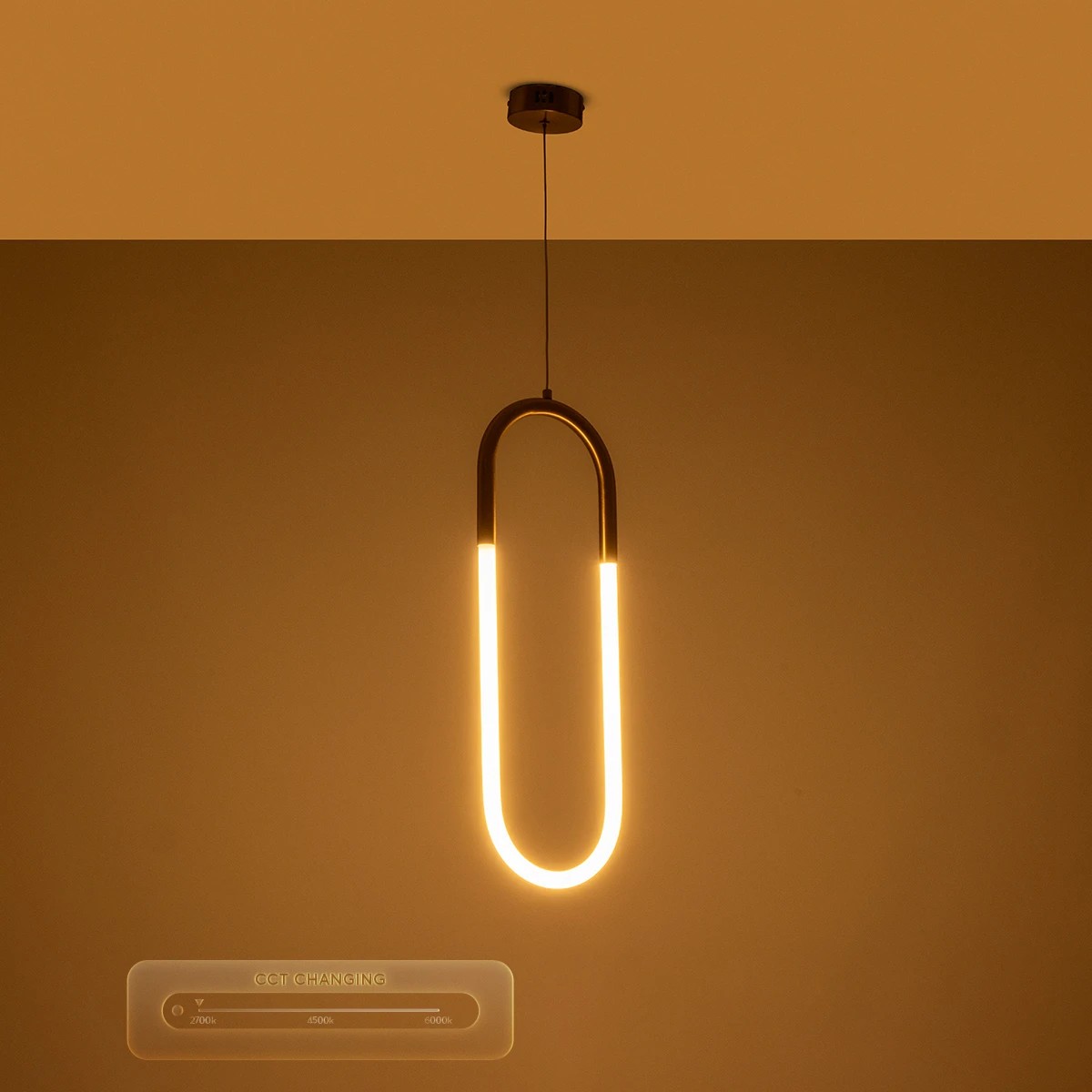 kelvo® GLOW 61679 Μοντέρνο Κρεμαστό Φωτιστικό Οροφής LED 18W 1800lm 360° AC 220-240V IP20 Ρυθμιζόμενο Λευκό CCT με On/Off 2700K/4500K/6000K - Lumileds SMD Chip - Χρυσό Πλατίνα & Λευκό Νήμα - Μ20 x Π5 x Υ60cm - 3 Χρόνια Εγγύηση - Image 12